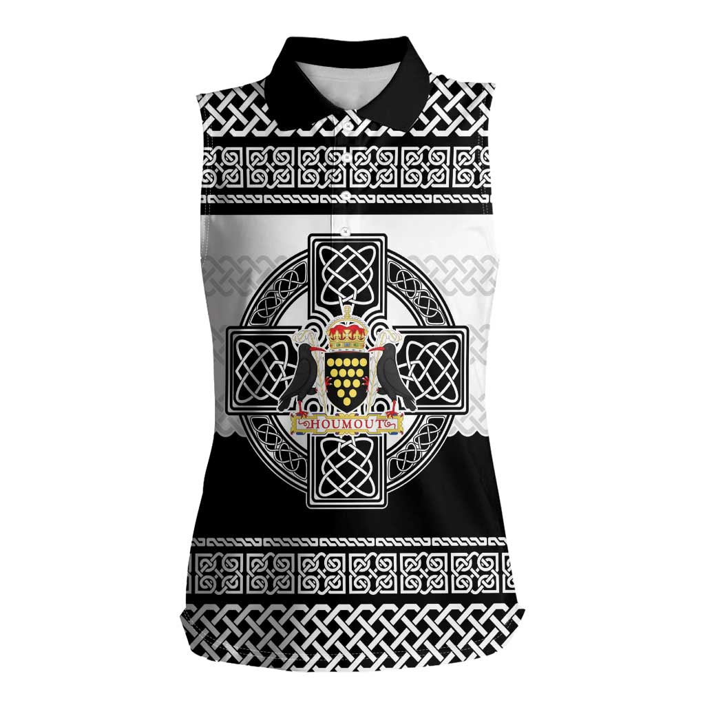 Cornwall Celtic Knot Women Sleeveless Polo Shirt Celtic Nation Heritage Pride - Wonder Print Shop