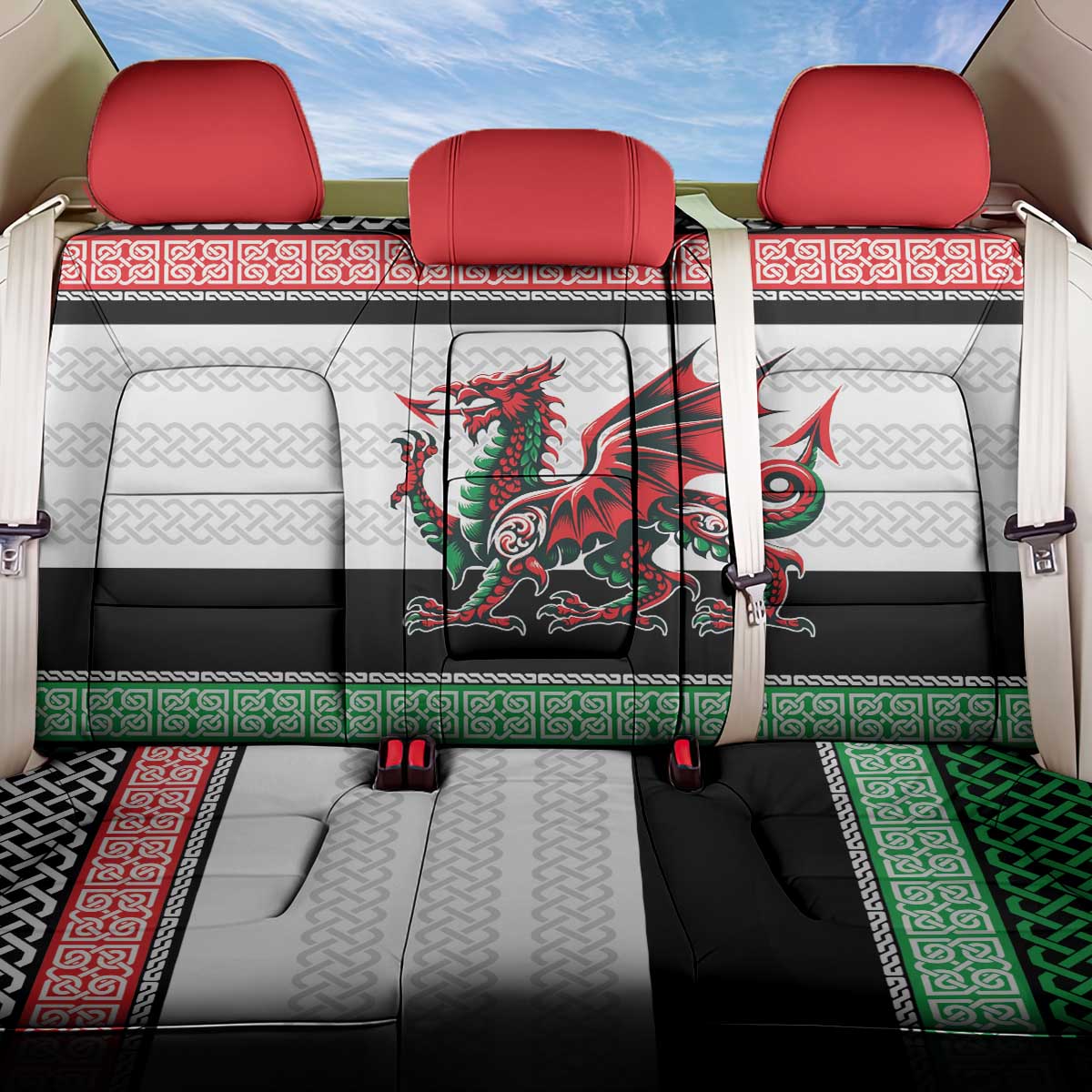 Cymru Celtic Wales Knot Back Car Seat Cover Celtic Nation Heritage Pride - Wonder Print Shop