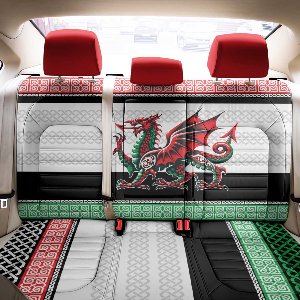 Cymru Celtic Wales Knot Back Car Seat Cover Celtic Nation Heritage Pride - Wonder Print Shop