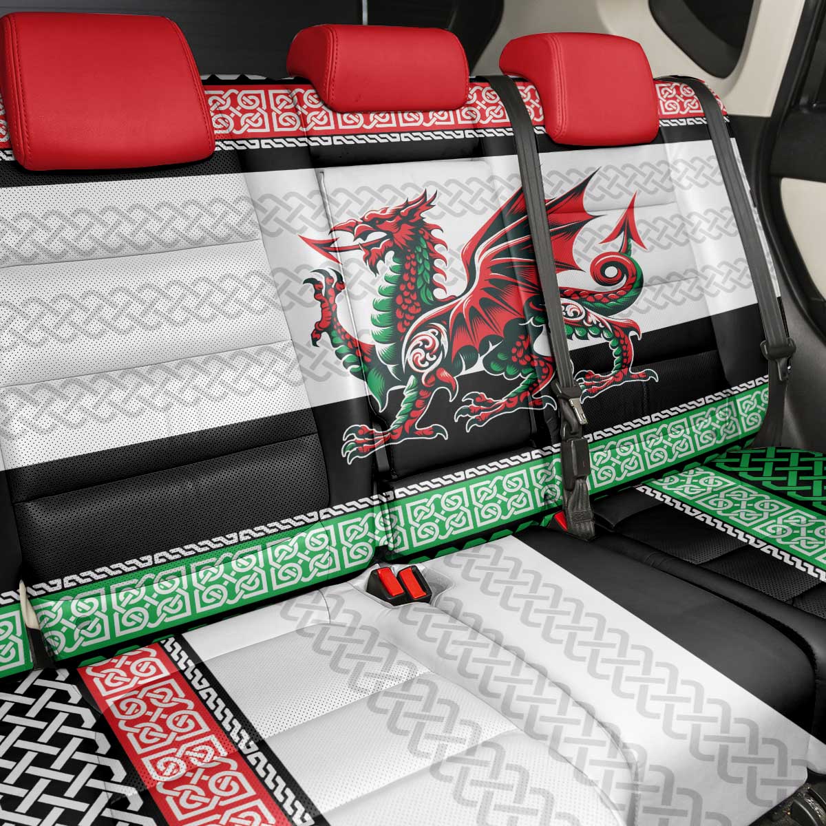 Cymru Celtic Wales Knot Back Car Seat Cover Celtic Nation Heritage Pride - Wonder Print Shop