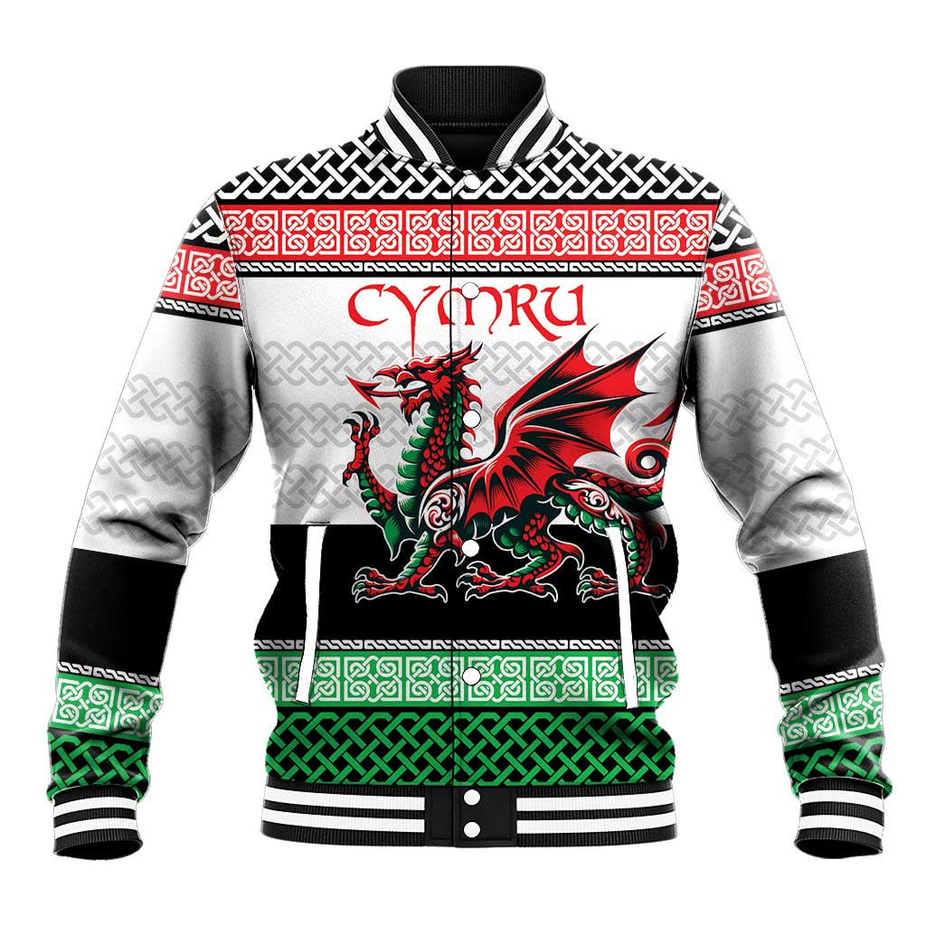 Cymru Celtic Wales Knot Baseball Jacket Celtic Nation Heritage Pride - Wonder Print Shop