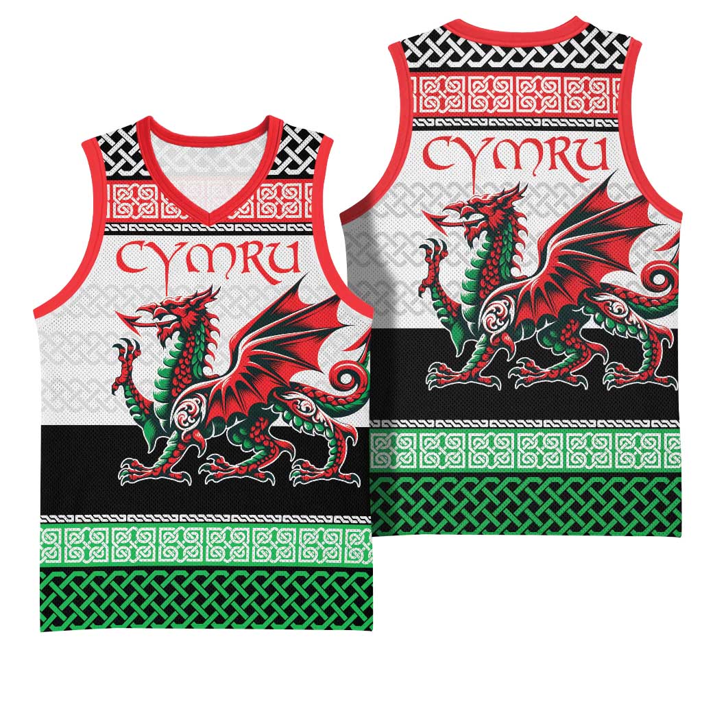 Cymru Celtic Wales Knot Basketball Jersey Celtic Nation Heritage Pride - Wonder Print Shop