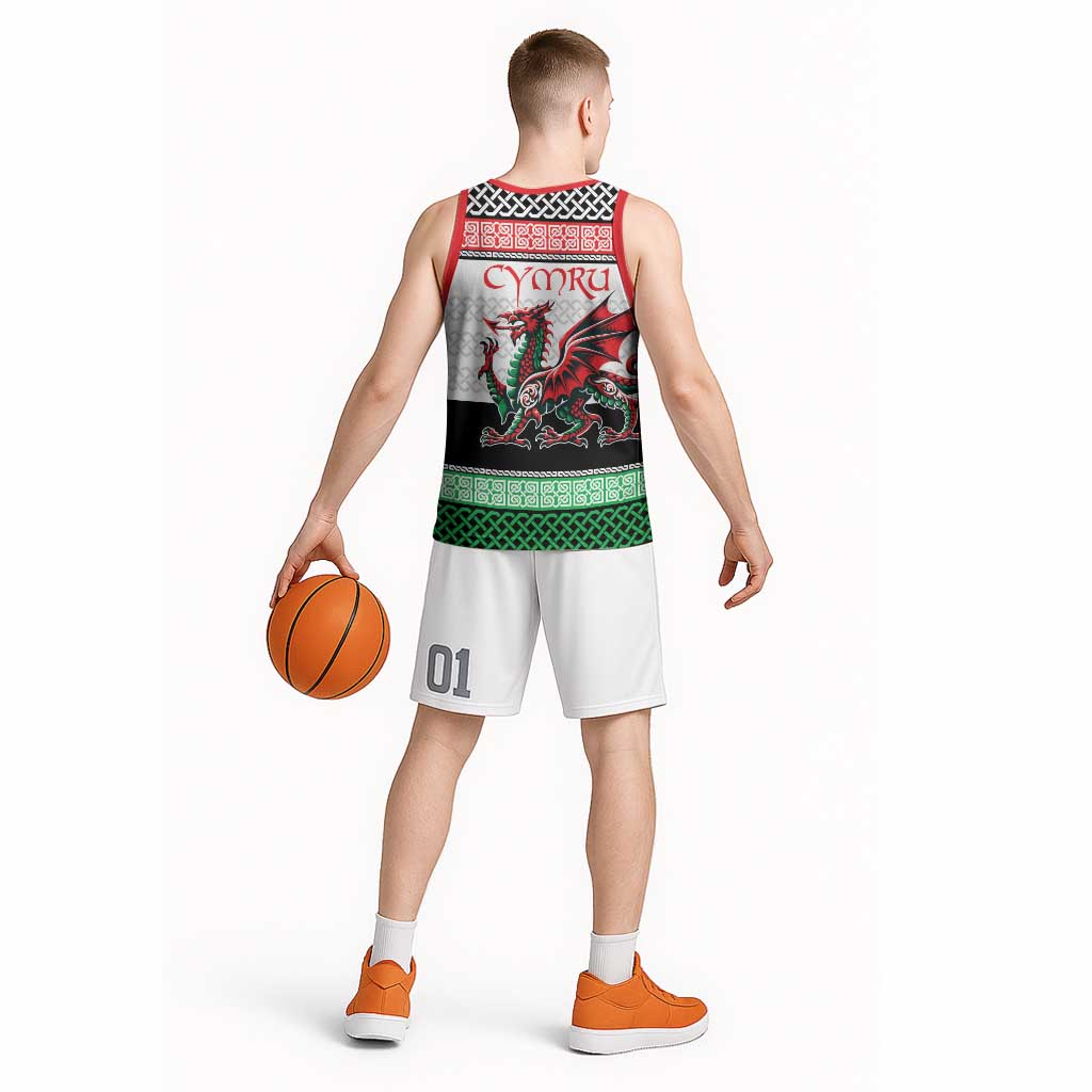Cymru Celtic Wales Knot Basketball Jersey Celtic Nation Heritage Pride - Wonder Print Shop