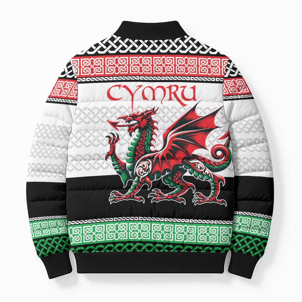 Cymru Celtic Wales Knot Bomber Puffer Jacket Celtic Nation Heritage Pride - Wonder Print Shop