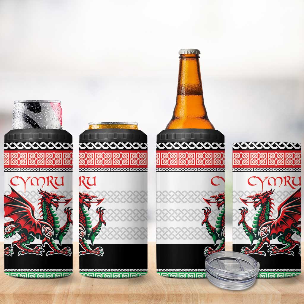 Cymru Celtic Wales Knot 4 in 1 Can Cooler Tumbler Celtic Nation Heritage Pride - Wonder Print Shop