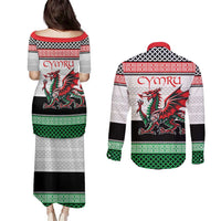 Cymru Celtic Wales Knot Couples Matching Puletasi and Long Sleeve Button Shirt Celtic Nation Heritage Pride - Wonder Print Shop