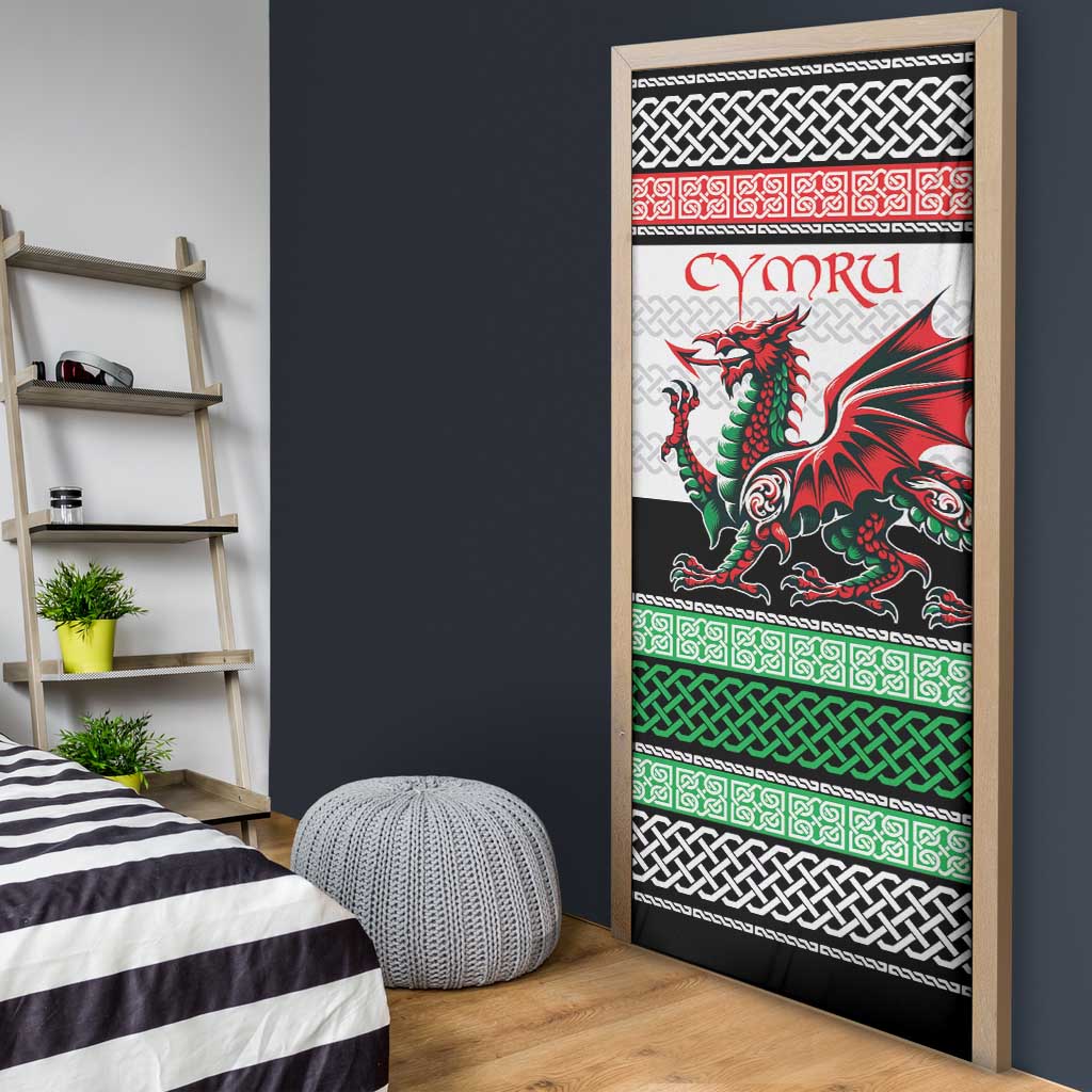 Cymru Celtic Wales Knot Door Cover Celtic Nation Heritage Pride - Wonder Print Shop