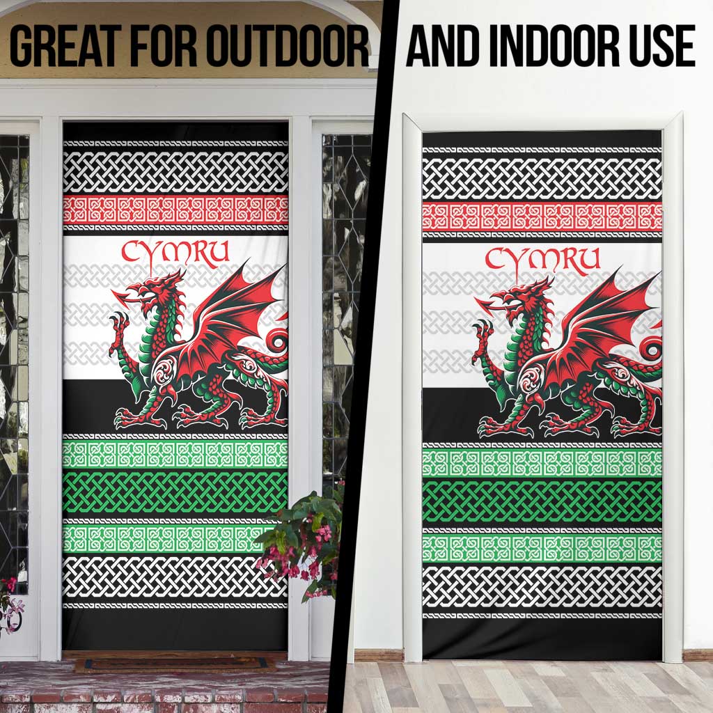 Cymru Celtic Wales Knot Door Cover Celtic Nation Heritage Pride - Wonder Print Shop