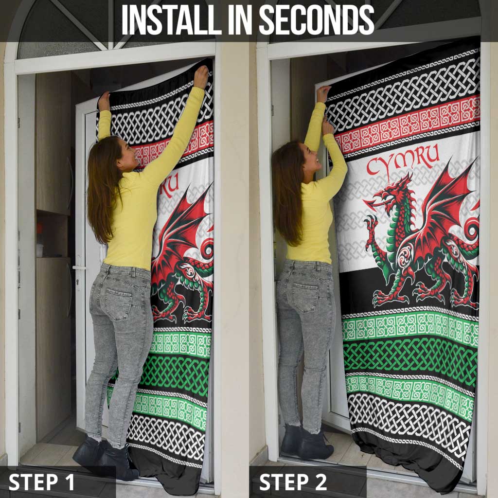 Cymru Celtic Wales Knot Door Cover Celtic Nation Heritage Pride - Wonder Print Shop