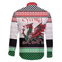 Cymru Celtic Wales Knot Family Matching Long Sleeve Bodycon Dress and Hawaiian Shirt Celtic Nation Heritage Pride - Wonder Print Shop