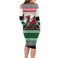 Cymru Celtic Wales Knot Family Matching Long Sleeve Bodycon Dress and Hawaiian Shirt Celtic Nation Heritage Pride - Wonder Print Shop