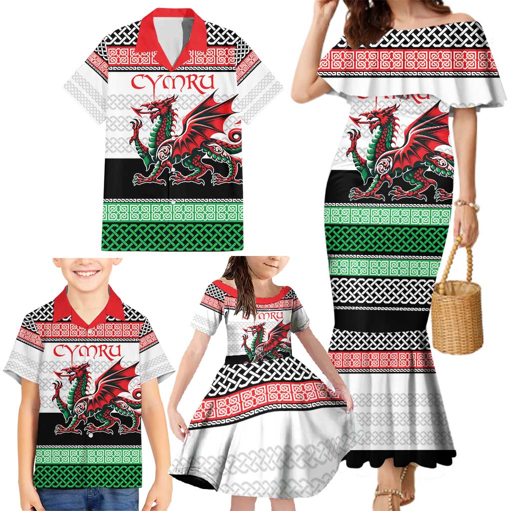 Cymru Celtic Wales Knot Family Matching Mermaid Dress and Hawaiian Shirt Celtic Nation Heritage Pride - Wonder Print Shop