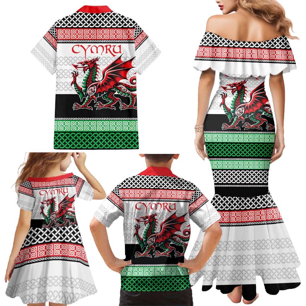 Cymru Celtic Wales Knot Family Matching Mermaid Dress and Hawaiian Shirt Celtic Nation Heritage Pride - Wonder Print Shop