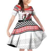 Cymru Celtic Wales Knot Family Matching Off Shoulder Short Dress and Hawaiian Shirt Celtic Nation Heritage Pride - Wonder Print Shop