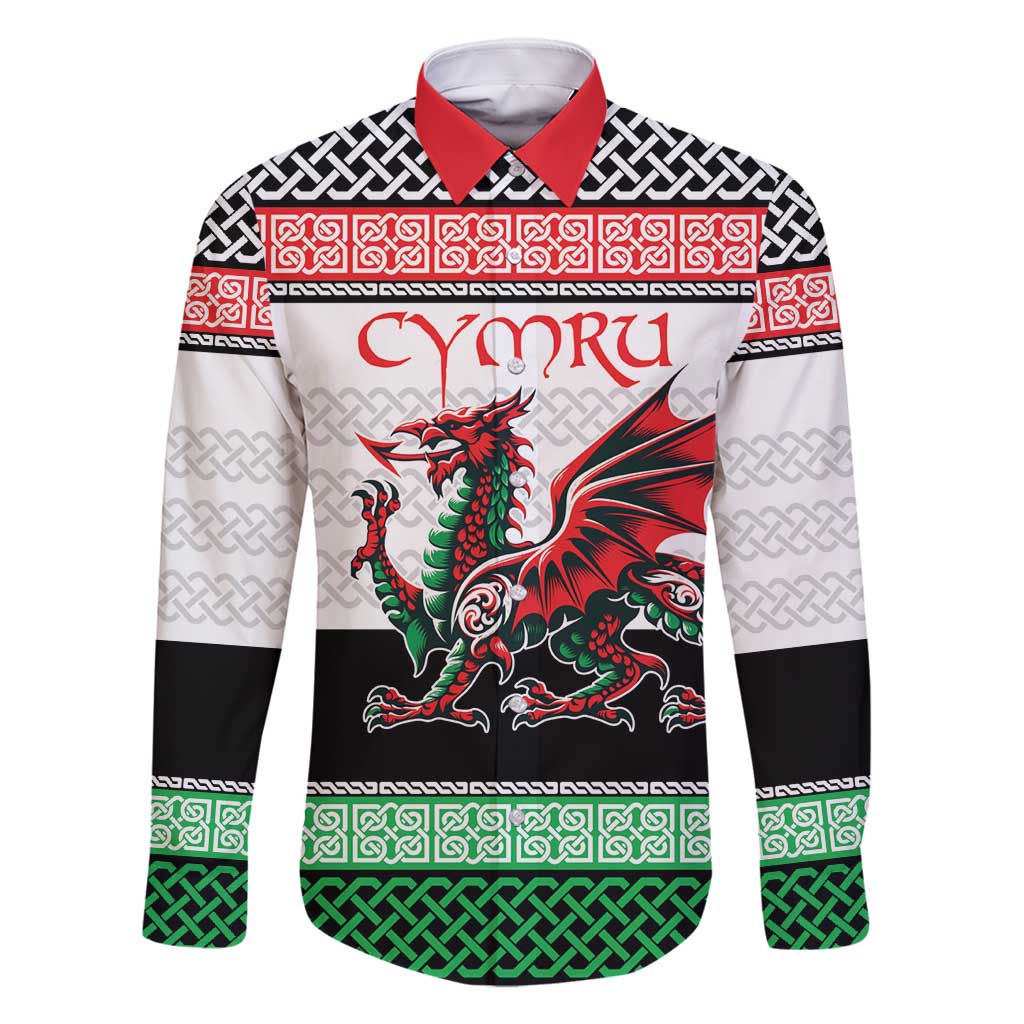 Cymru Celtic Wales Knot Family Matching Off Shoulder Short Dress and Hawaiian Shirt Celtic Nation Heritage Pride - Wonder Print Shop