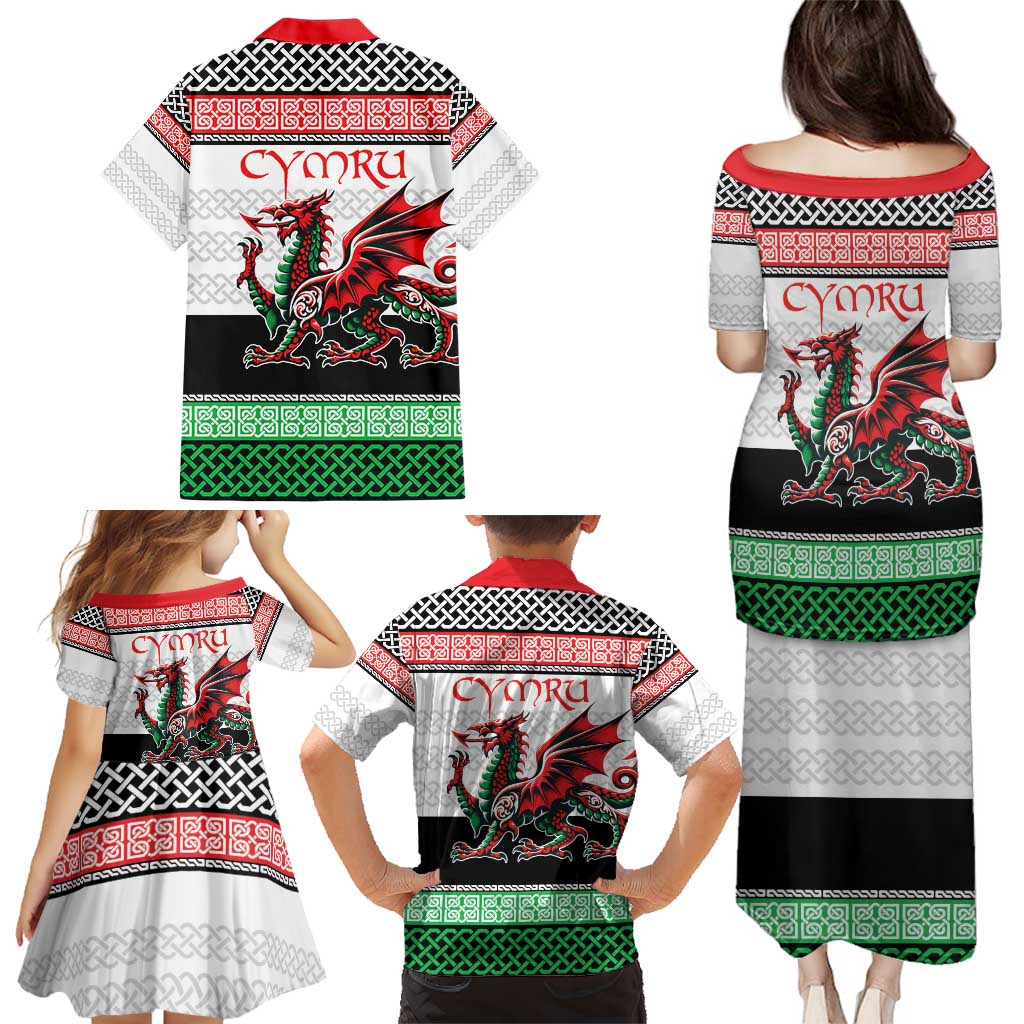 Cymru Celtic Wales Knot Family Matching Puletasi and Hawaiian Shirt Celtic Nation Heritage Pride - Wonder Print Shop