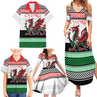 Cymru Celtic Wales Knot Family Matching Summer Maxi Dress and Hawaiian Shirt Celtic Nation Heritage Pride - Wonder Print Shop