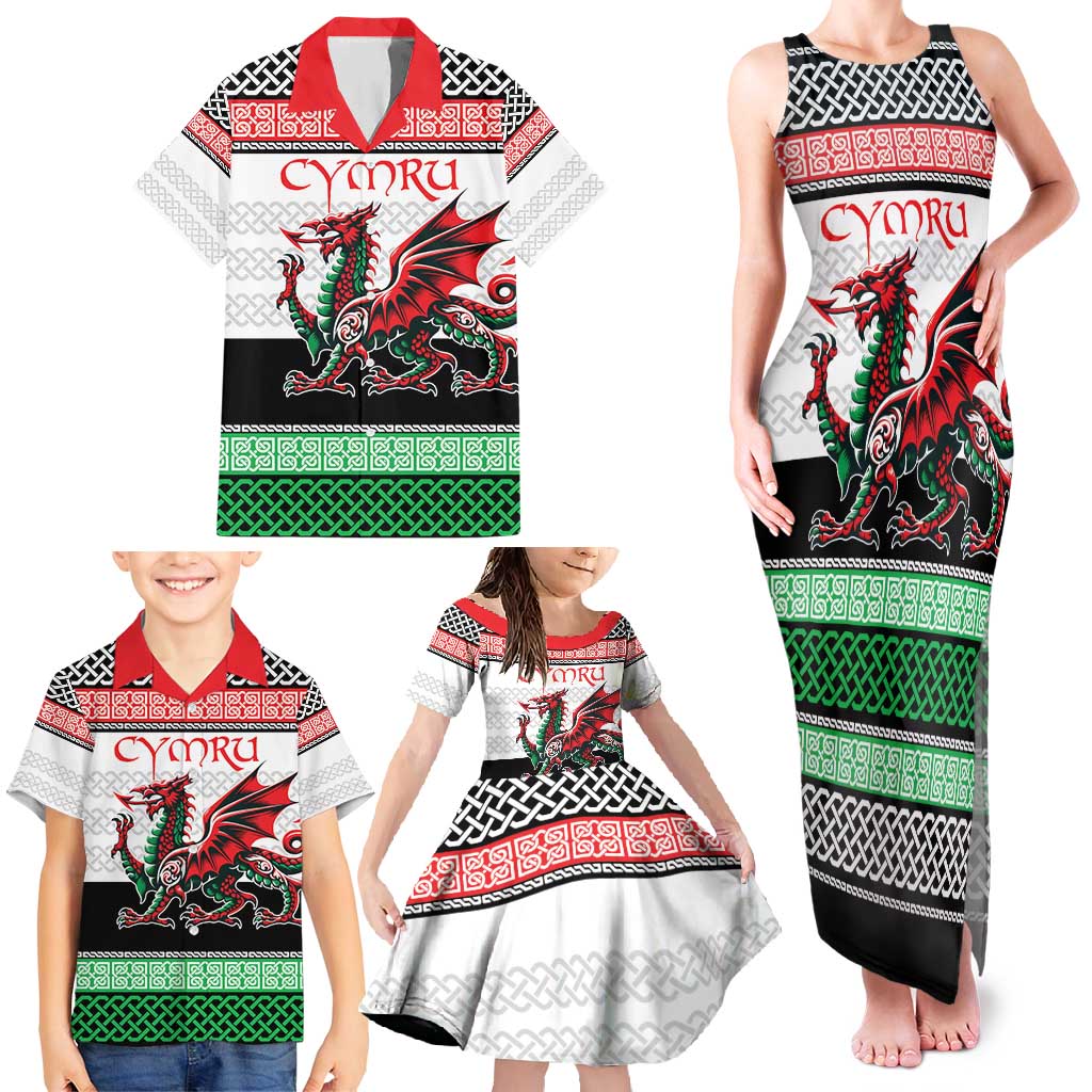 Cymru Celtic Wales Knot Family Matching Tank Maxi Dress and Hawaiian Shirt Celtic Nation Heritage Pride - Wonder Print Shop