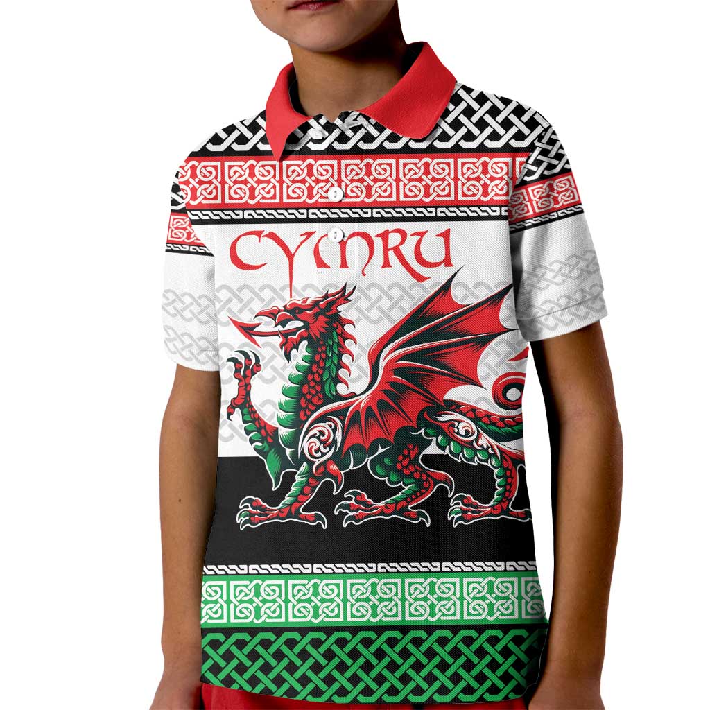 Cymru Celtic Wales Knot Kid Polo Shirt Celtic Nation Heritage Pride - Wonder Print Shop