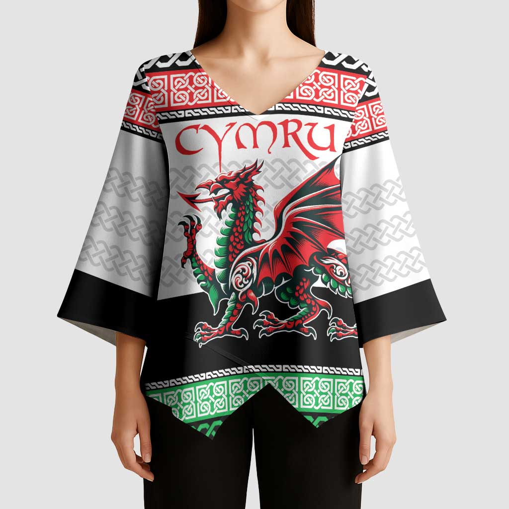 Cymru Celtic Wales Knot Kimono Sleeve Blouse Celtic Nation Heritage Pride - Wonder Print Shop