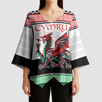 Cymru Celtic Wales Knot Kimono Sleeve Blouse Celtic Nation Heritage Pride - Wonder Print Shop