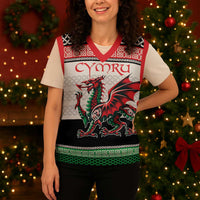 Cymru Celtic Wales Knot Christmas Knitted V-Neck Vest Celtic Nation Heritage Pride - Wonder Print Shop