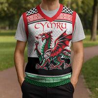 Cymru Celtic Wales Knot Christmas Knitted V-Neck Vest Celtic Nation Heritage Pride - Wonder Print Shop