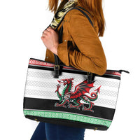 Cymru Celtic Wales Knot Leather Tote Bag Celtic Nation Heritage Pride - Wonder Print Shop