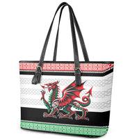 Cymru Celtic Wales Knot Leather Tote Bag Celtic Nation Heritage Pride - Wonder Print Shop