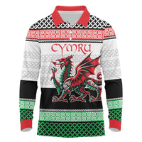 Cymru Celtic Wales Knot Long Sleeve Polo Shirt Celtic Nation Heritage Pride - Wonder Print Shop