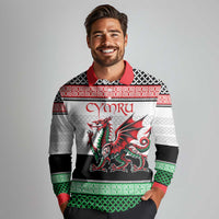 Cymru Celtic Wales Knot Long Sleeve Polo Shirt Celtic Nation Heritage Pride - Wonder Print Shop