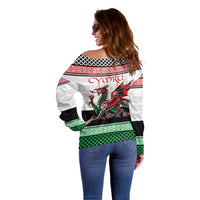 Cymru Celtic Wales Knot Off Shoulder Sweater Celtic Nation Heritage Pride - Wonder Print Shop