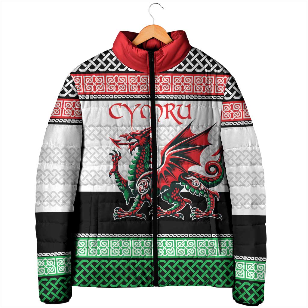 Cymru Celtic Wales Knot Padded Jacket Celtic Nation Heritage Pride - Wonder Print Shop