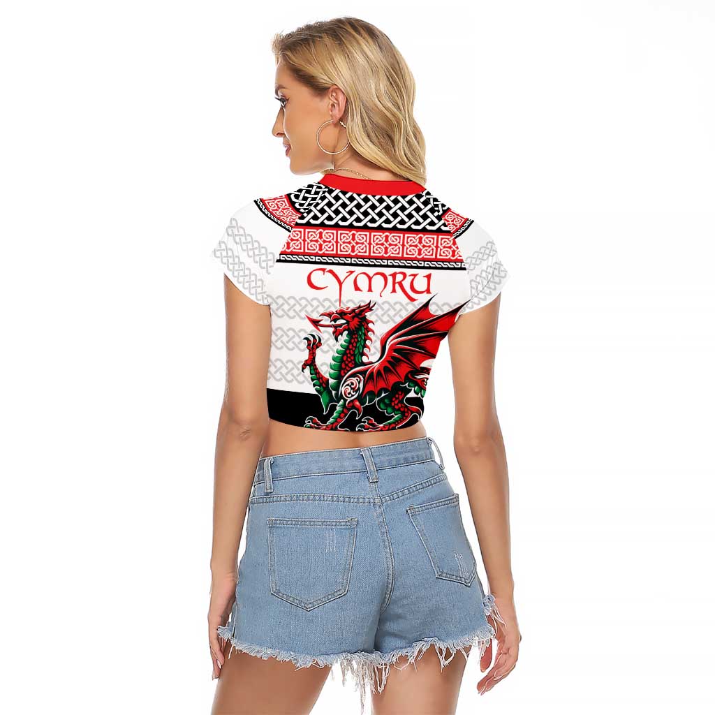 Cymru Celtic Wales Knot Raglan Cropped T Shirt Celtic Nation Heritage Pride - Wonder Print Shop