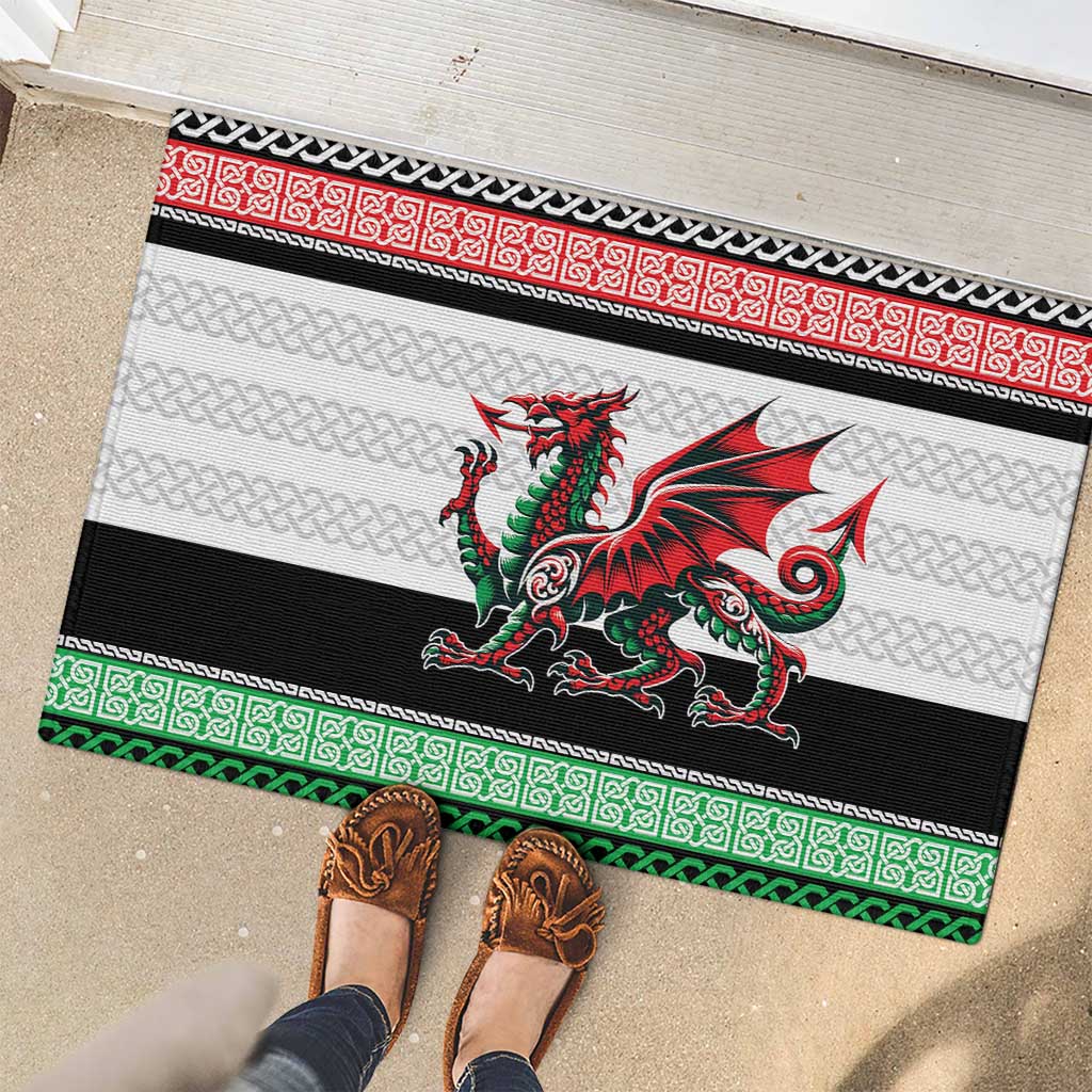 Cymru Celtic Wales Knot Rubber Doormat Celtic Nation Heritage Pride - Wonder Print Shop