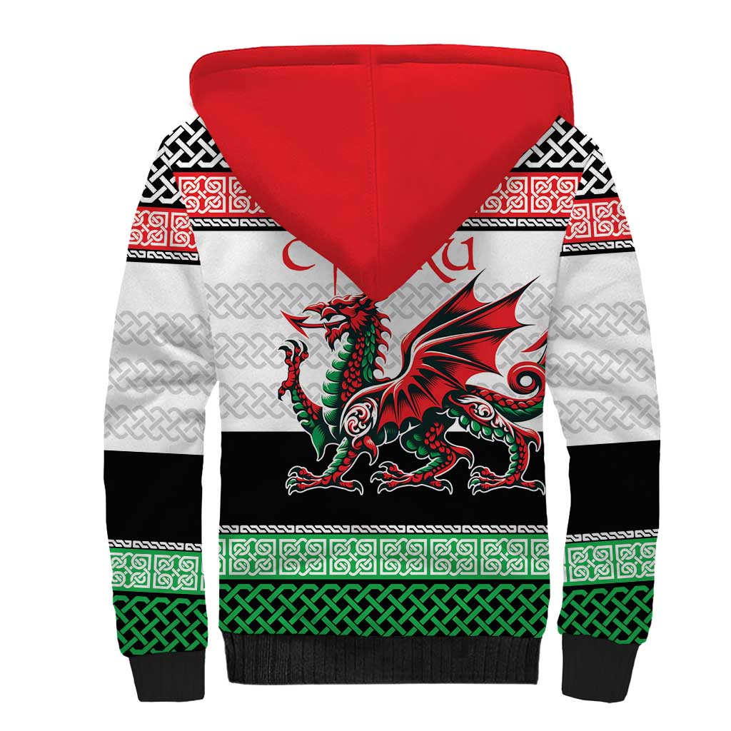 Cymru Celtic Wales Knot Sherpa Hoodie Celtic Nation Heritage Pride - Wonder Print Shop