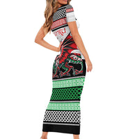 Cymru Celtic Wales Knot Short Sleeve Bodycon Dress Celtic Nation Heritage Pride - Wonder Print Shop