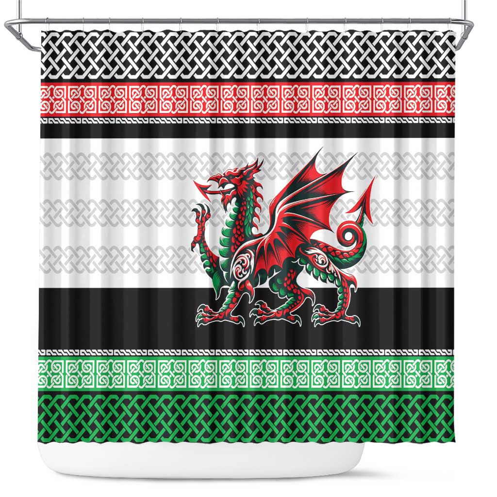 Cymru Celtic Wales Knot Shower Curtain Celtic Nation Heritage Pride - Wonder Print Shop
