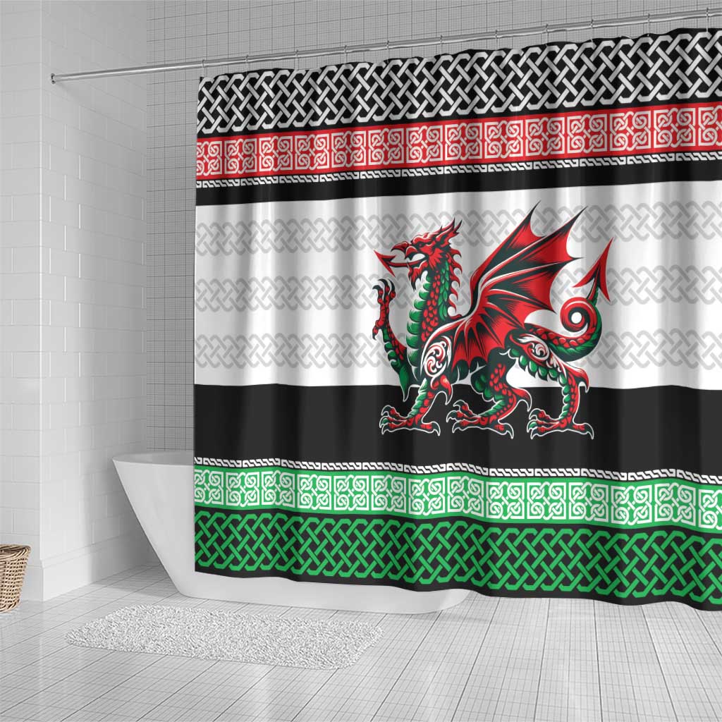 Cymru Celtic Wales Knot Shower Curtain Celtic Nation Heritage Pride - Wonder Print Shop