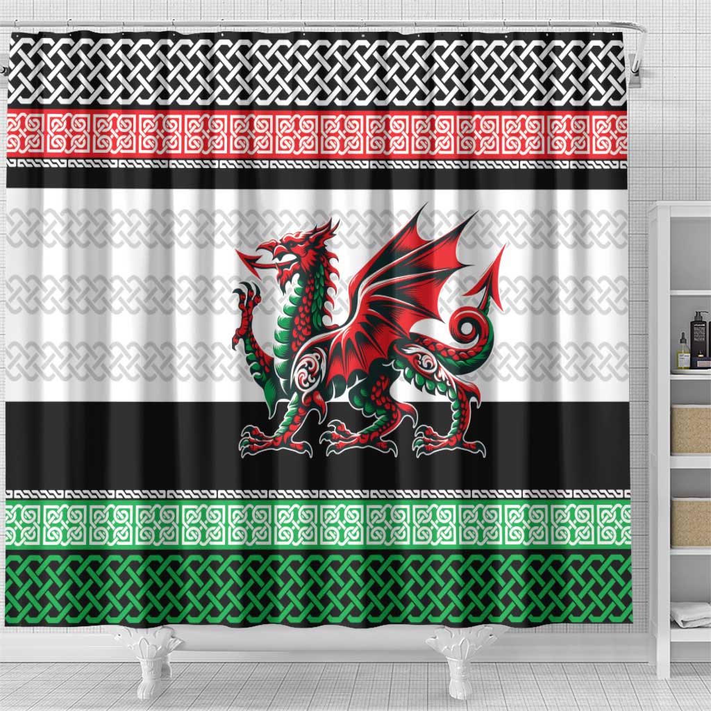 Cymru Celtic Wales Knot Shower Curtain Celtic Nation Heritage Pride - Wonder Print Shop