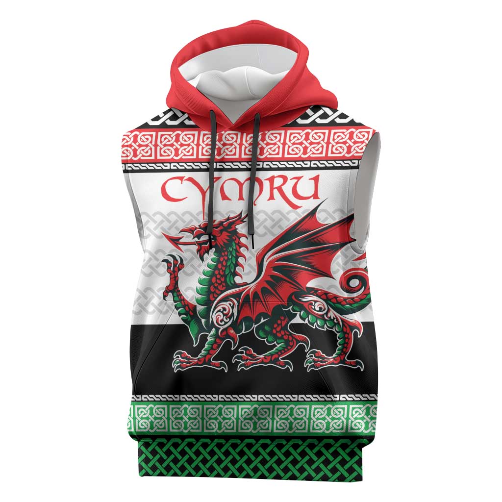 Cymru Celtic Wales Knot Sleeveless Hoodie Celtic Nation Heritage Pride - Wonder Print Shop