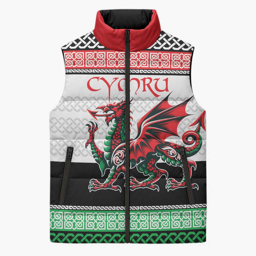 Cymru Celtic Wales Knot Sleeveless Puffer Jacket Celtic Nation Heritage Pride - Wonder Print Shop