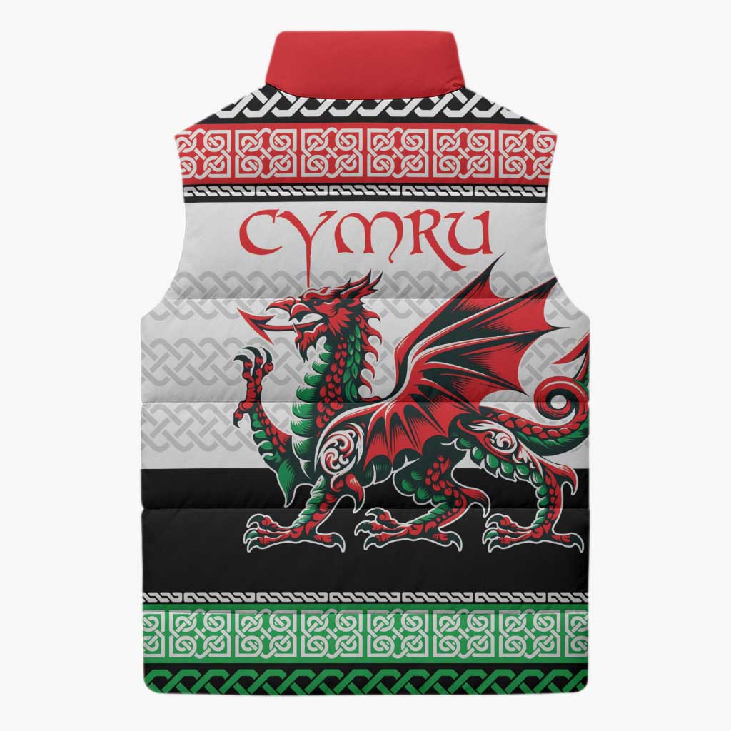 Cymru Celtic Wales Knot Sleeveless Puffer Jacket Celtic Nation Heritage Pride - Wonder Print Shop