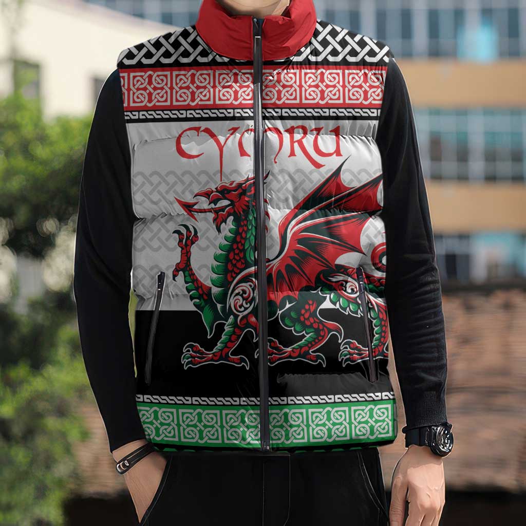Cymru Celtic Wales Knot Sleeveless Puffer Jacket Celtic Nation Heritage Pride - Wonder Print Shop