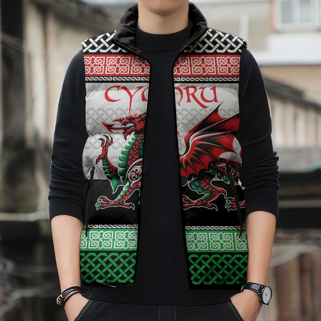 Cymru Celtic Wales Knot Sleeveless Puffer Jacket Celtic Nation Heritage Pride - Wonder Print Shop
