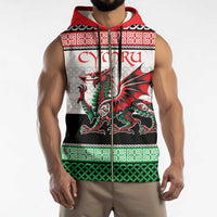 Cymru Celtic Wales Knot Sleeveless Zip Hoodie Celtic Nation Heritage Pride - Wonder Print Shop