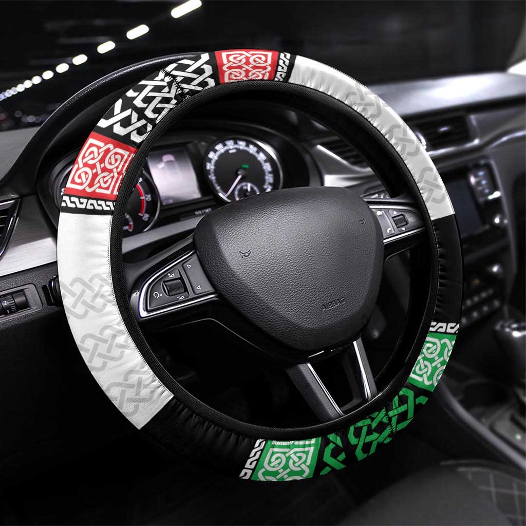 Cymru Celtic Wales Knot Steering Wheel Cover Celtic Nation Heritage Pride - Wonder Print Shop
