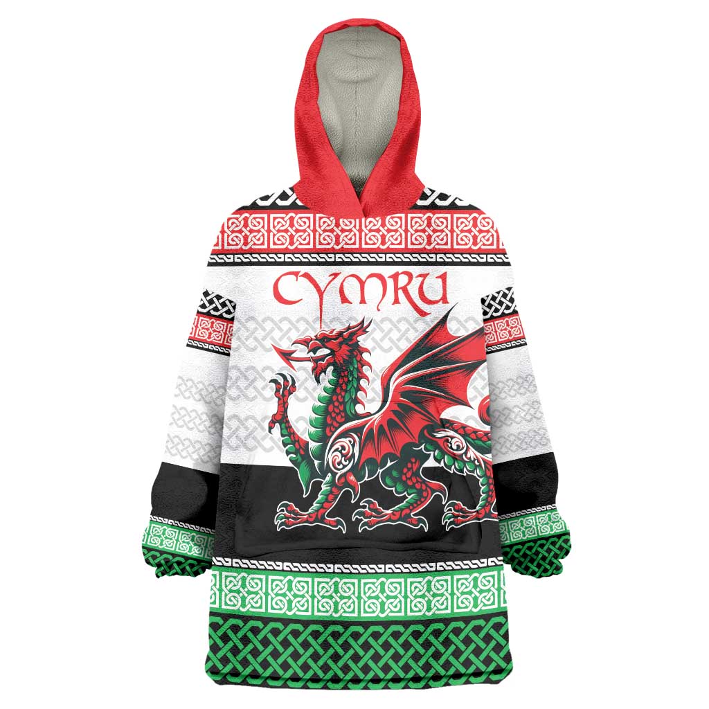 Cymru Celtic Wales Knot Wearable Blanket Hoodie Celtic Nation Heritage Pride - Wonder Print Shop