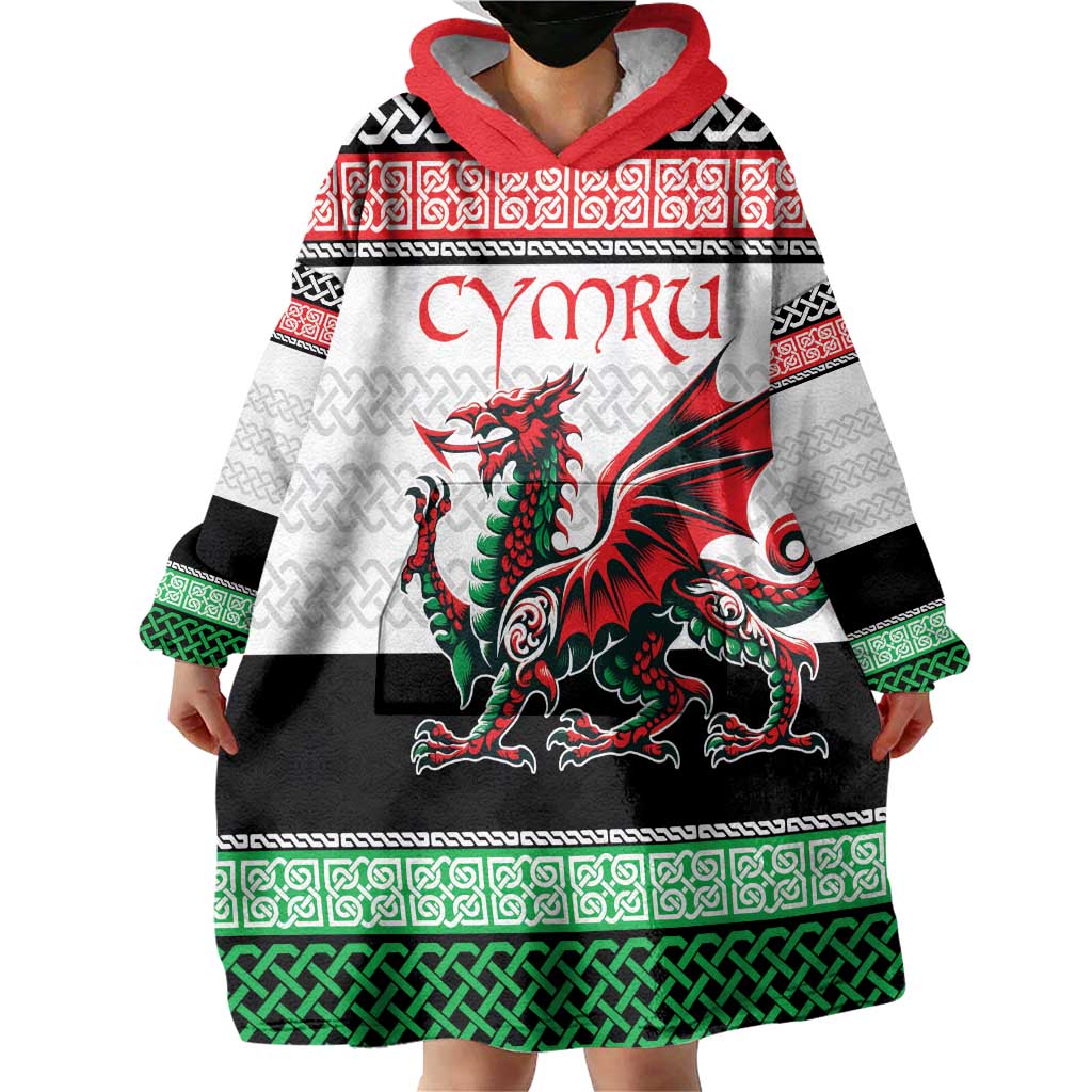 Cymru Celtic Wales Knot Wearable Blanket Hoodie Celtic Nation Heritage Pride - Wonder Print Shop