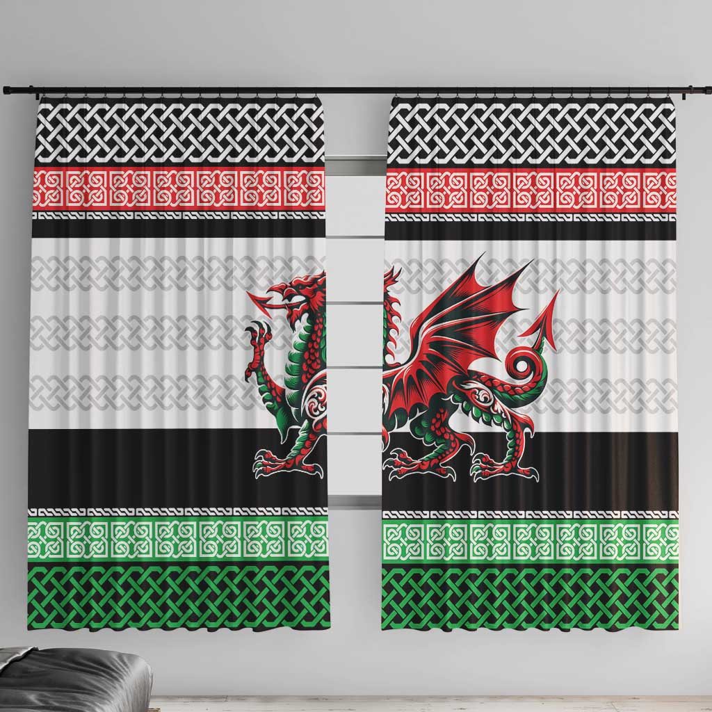 Cymru Celtic Wales Knot Window Curtain Celtic Nation Heritage Pride - Wonder Print Shop